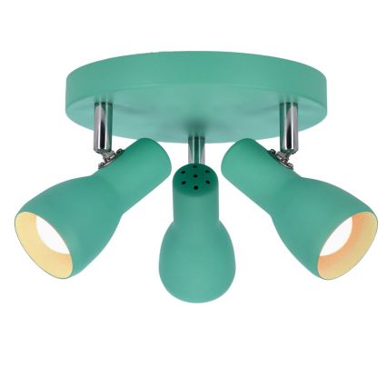 Точечный светильник PICARDO 3xE14/40W/230V бирюзовый