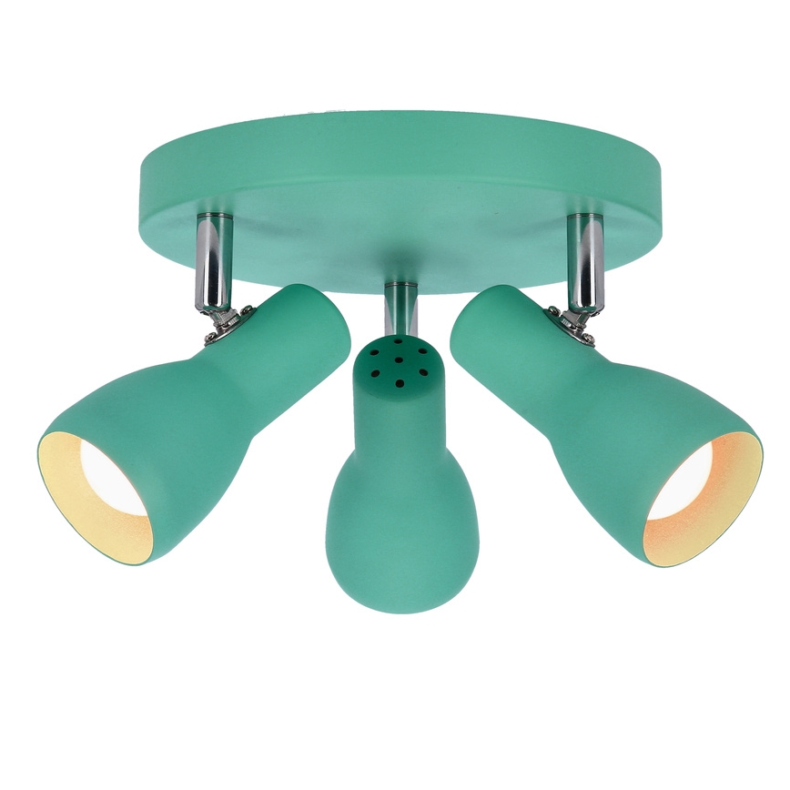 Точечный светильник PICARDO 3xE14/40W/230V бирюзовый