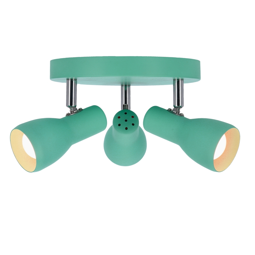 Точечный светильник PICARDO 3xE14/40W/230V бирюзовый