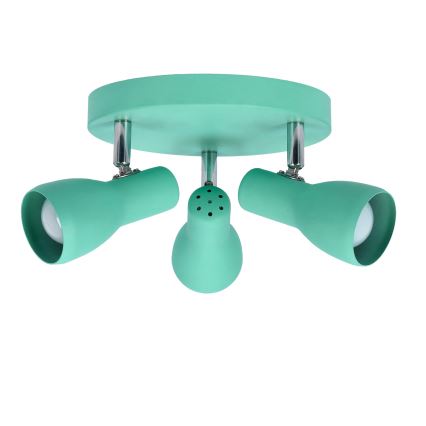Точечный светильник PICARDO 3xE14/40W/230V бирюзовый
