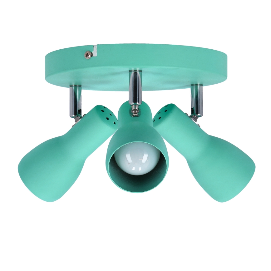 Точечный светильник PICARDO 3xE14/40W/230V бирюзовый