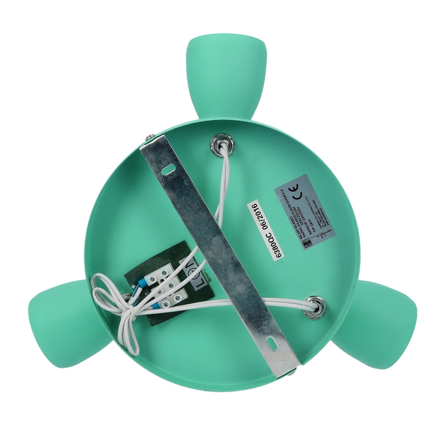 Точечный светильник PICARDO 3xE14/40W/230V бирюзовый