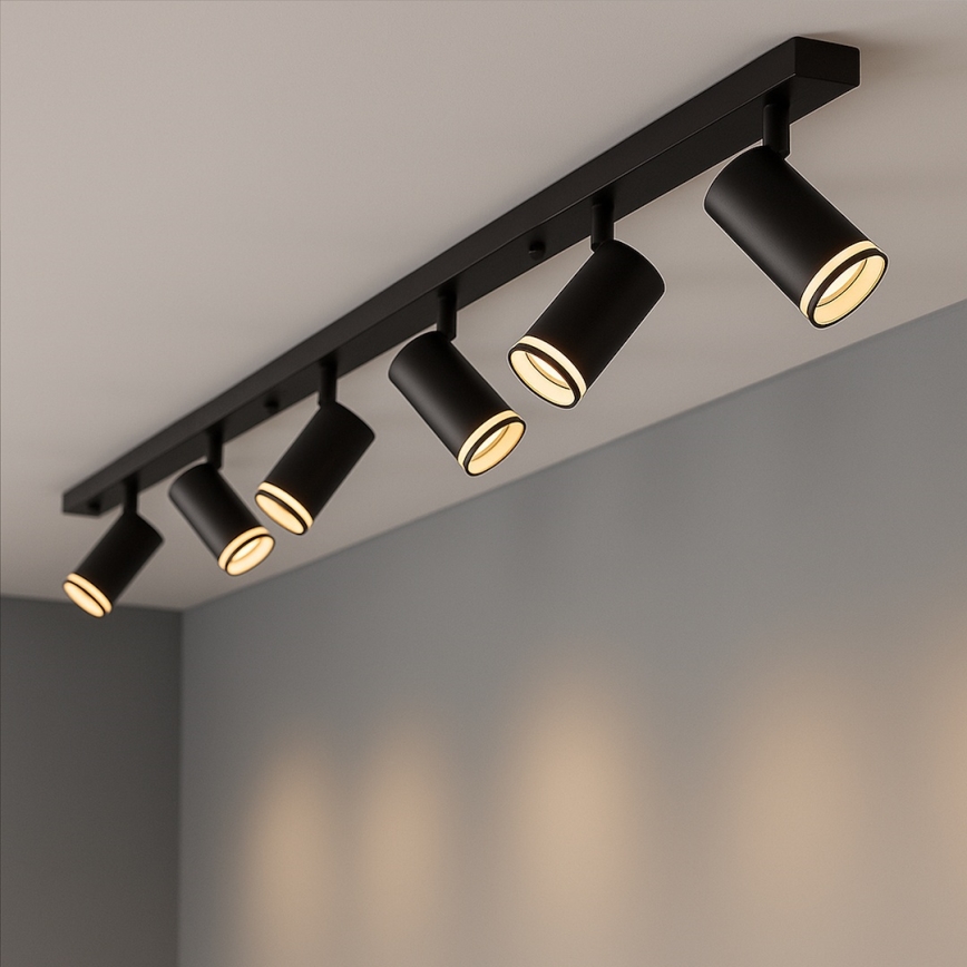 Точечный светильник PIPE 6xGU10/10W/230V черный