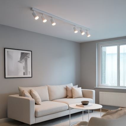 Точечный светильник PIPE на 6 ламп GU10, 10 Вт, 230 В, белый