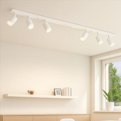 Точечный светильник PIPE на 6 ламп GU10, 10 Вт, 230 В, белый