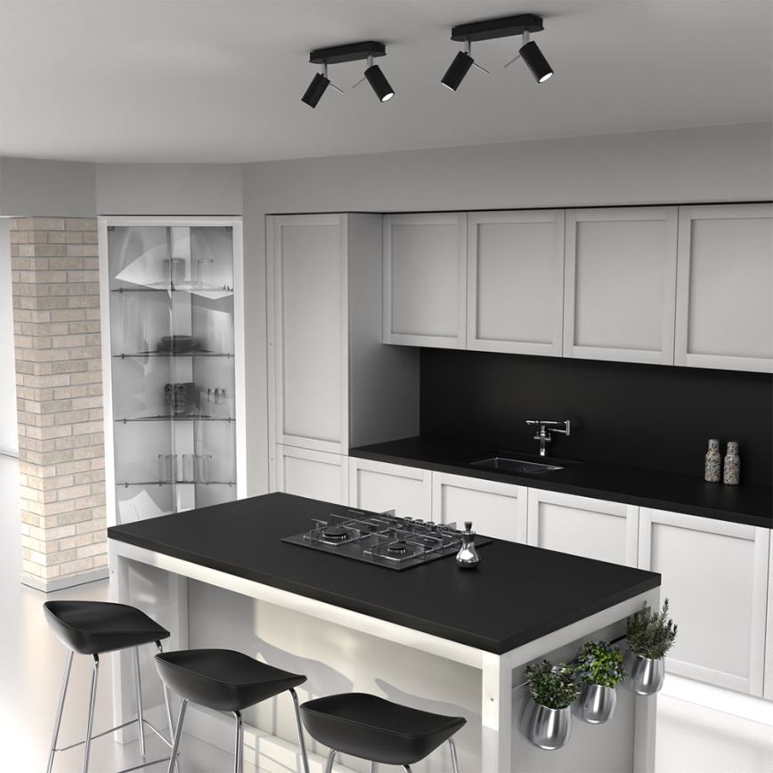 Точечный светильник PRESTON 2xGU10/40W/230V черный