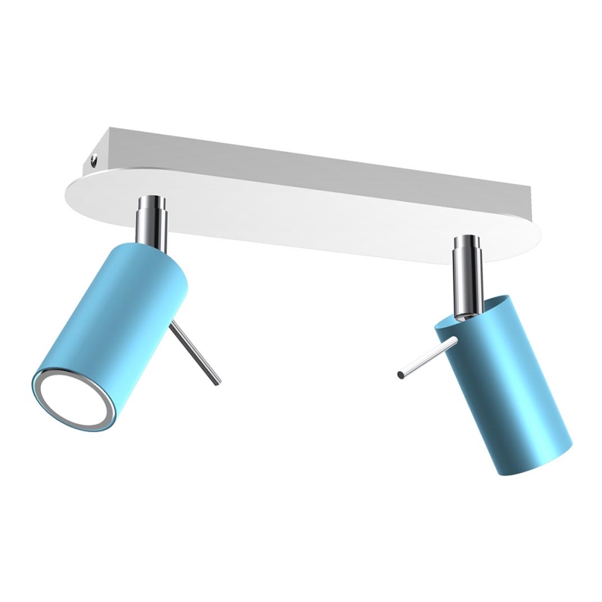 Точечный светильник PRESTON 2xGU10/40W/230V голубой