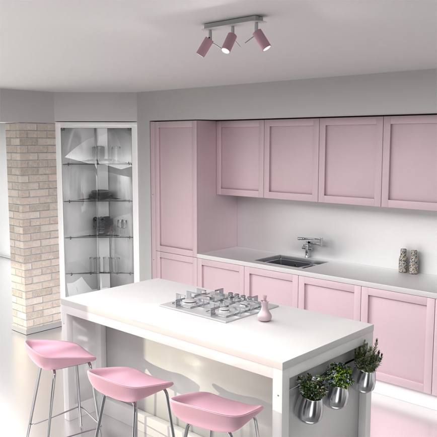 Точечный светильник PRESTON 3xGU10/40W/230V розовый