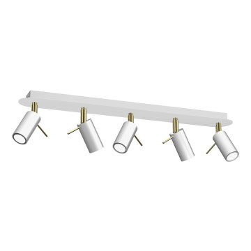 Точечный светильник PRESTON 5xGU10/40W/230V белый/золотой