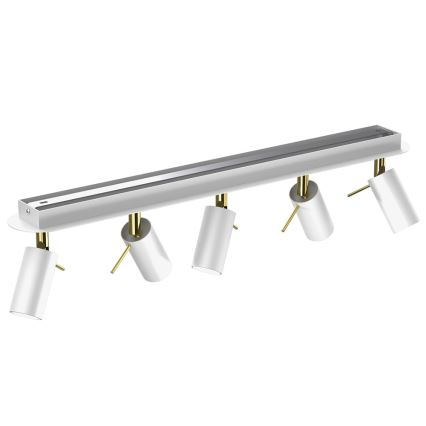 Точечный светильник PRESTON 5xGU10/40W/230V белый/золотой