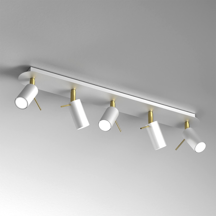 Точечный светильник PRESTON 5xGU10/40W/230V белый/золотой