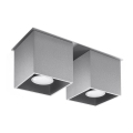 Точечный светильник QUAD 2 2xGU10/40W/230V серый