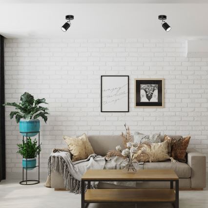 Точечный светильник RENO 1xGU10/8W/230V черный/блестящий хром