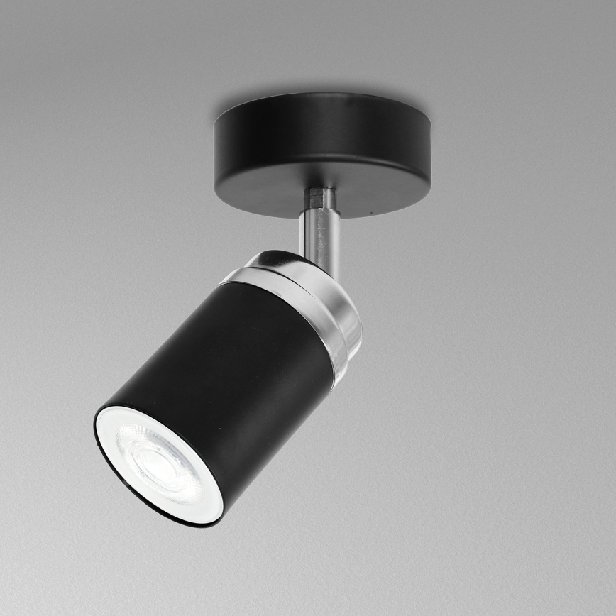 Точечный светильник RENO 1xGU10/8W/230V черный/блестящий хром