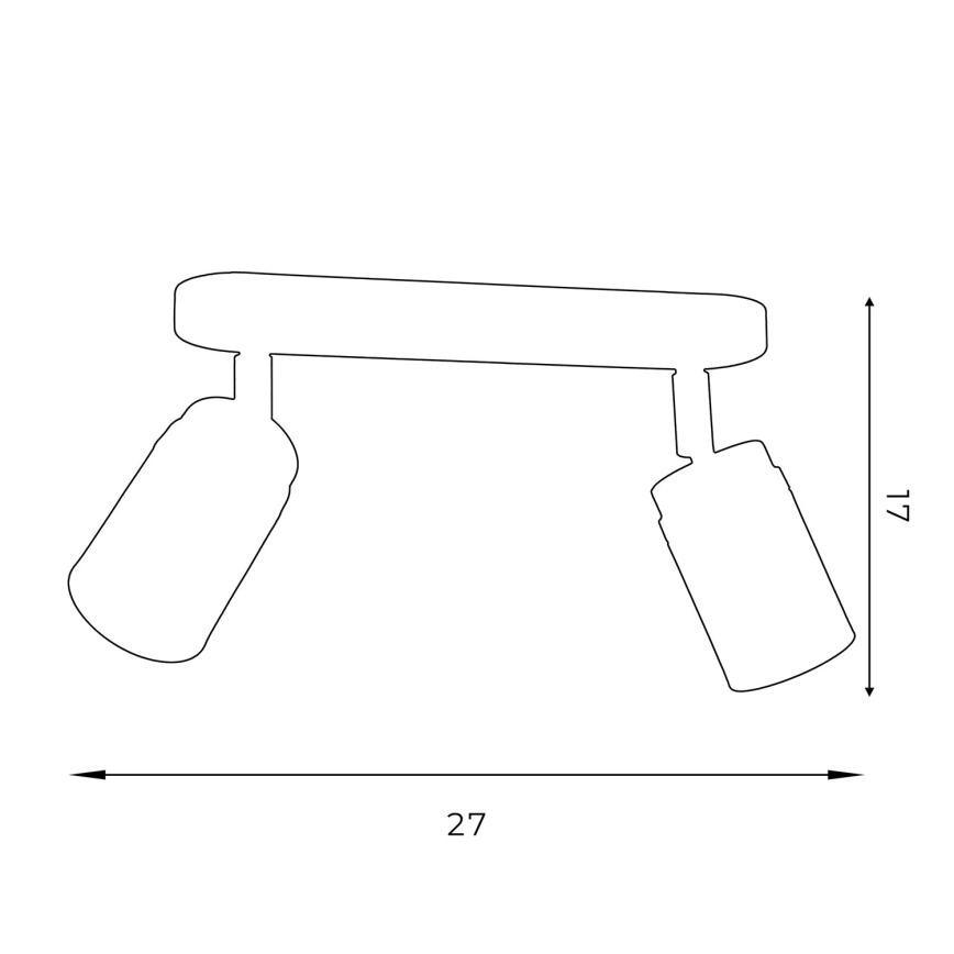 Точечный светильник RENO 2xGU10/8W/230V белый/золотистый