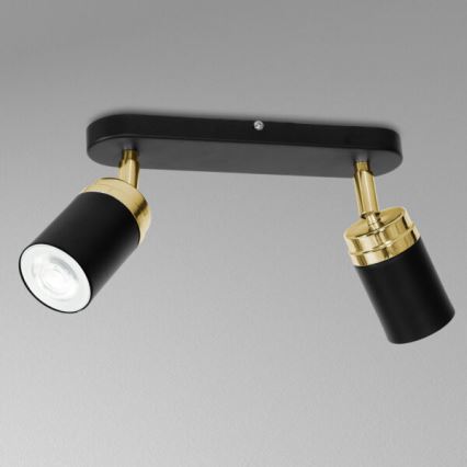 Точечный светильник RENO 2xGU10/8W/230V черный/золотистый