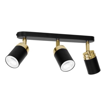 Точечный светильник RENO 3xGU10/8W/230V черный/золотистый