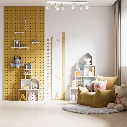 Точечный светильник RENO 6xGU10/60W/230V белый/золотой