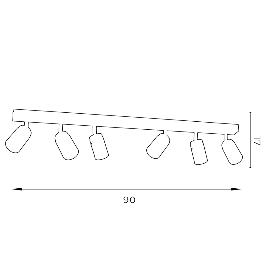Точечный светильник RENO 6xGU10/60W/230V белый/золотой