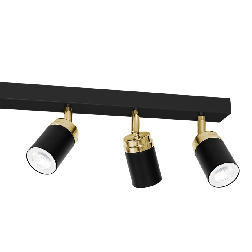 Точечный светильник RENO 6xGU10/8W/230V черный/золотистый