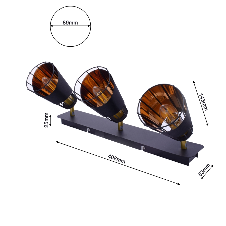 Точечный светильник RICK 3xE14/40W/230V