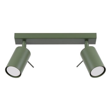 Точечный светильник RING 2xGU10/10W/230V зеленый