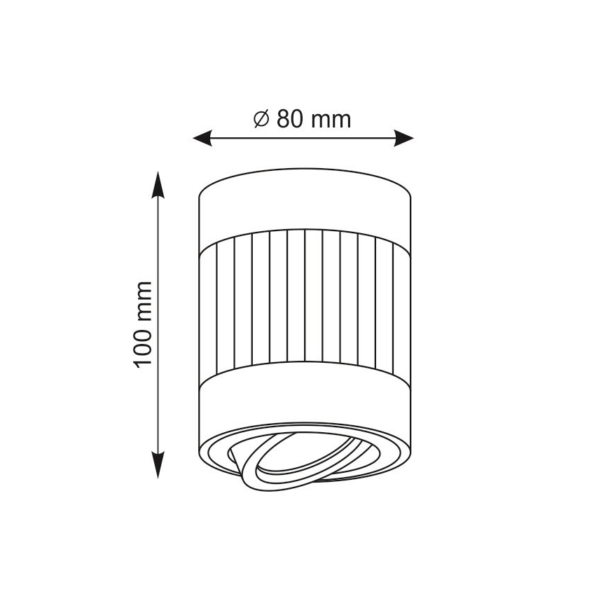 Точечный светильник RUBIN 1xGU10/10W/230V черная