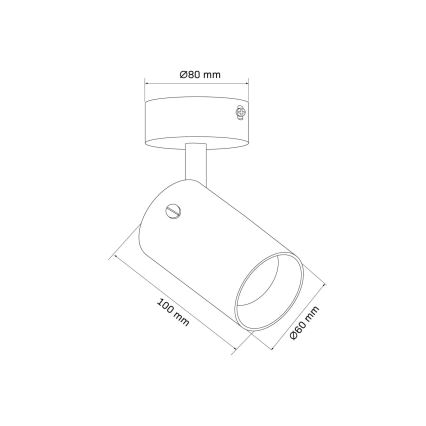 Точечный светильник SMOKY 1xGU10/10W/230V черный