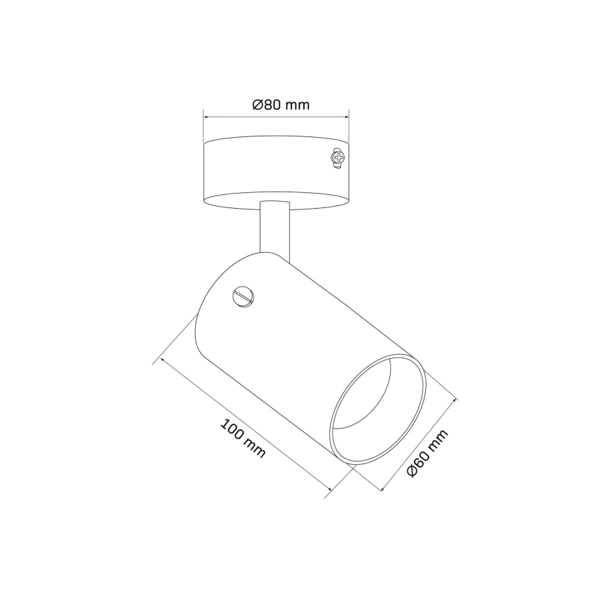 Точечный светильник SMOKY 1xGU10/10W/230V черный