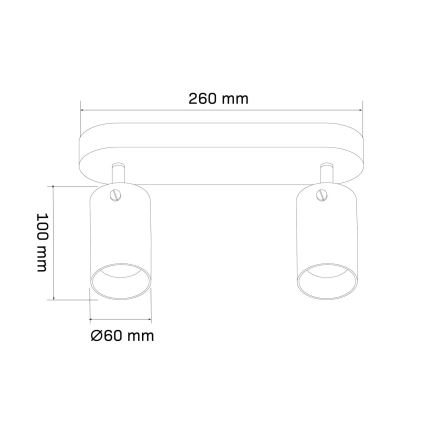 Точечный светильник SMOKY 2xGU10/10W/230V черный