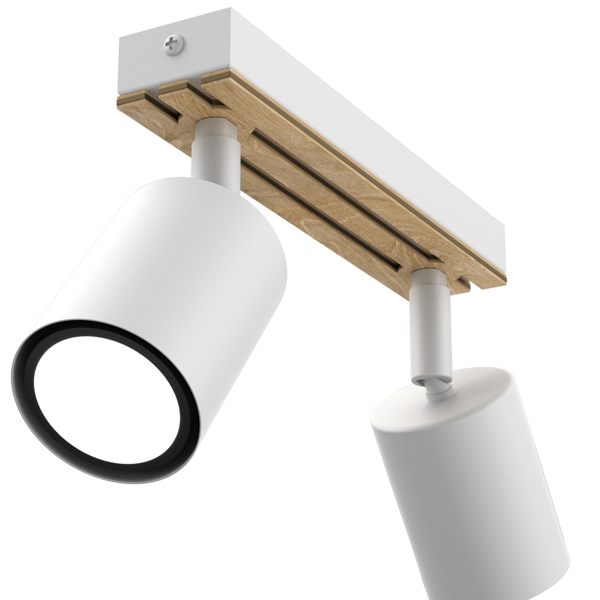 Точечный светильник TERRA 2xGU10/8W/230V белый/дуб