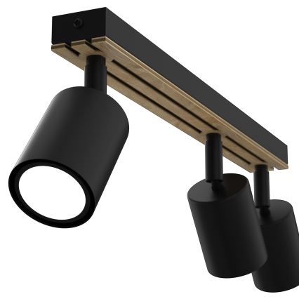 Точечный светильник TERRA 3xGU10/8W/230V черный/дуб