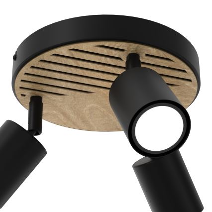 Точечный светильник TERRA 3xGU10/8W/230V черный/дуб