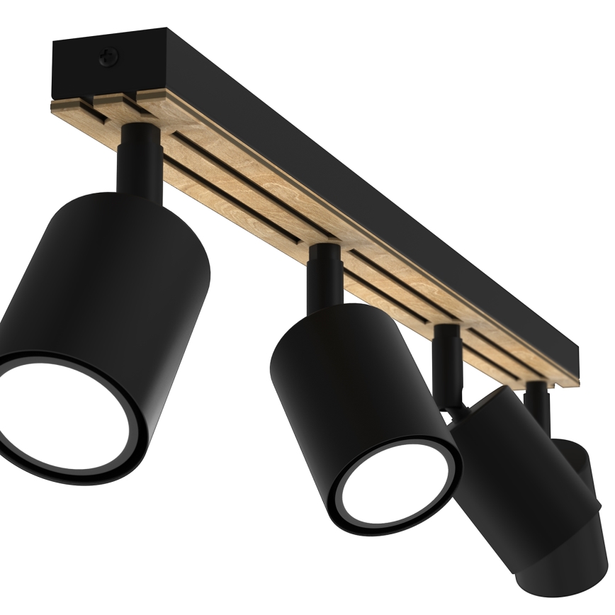 Точечный светильник TERRA 4xGU10/8W/230V черный/дуб