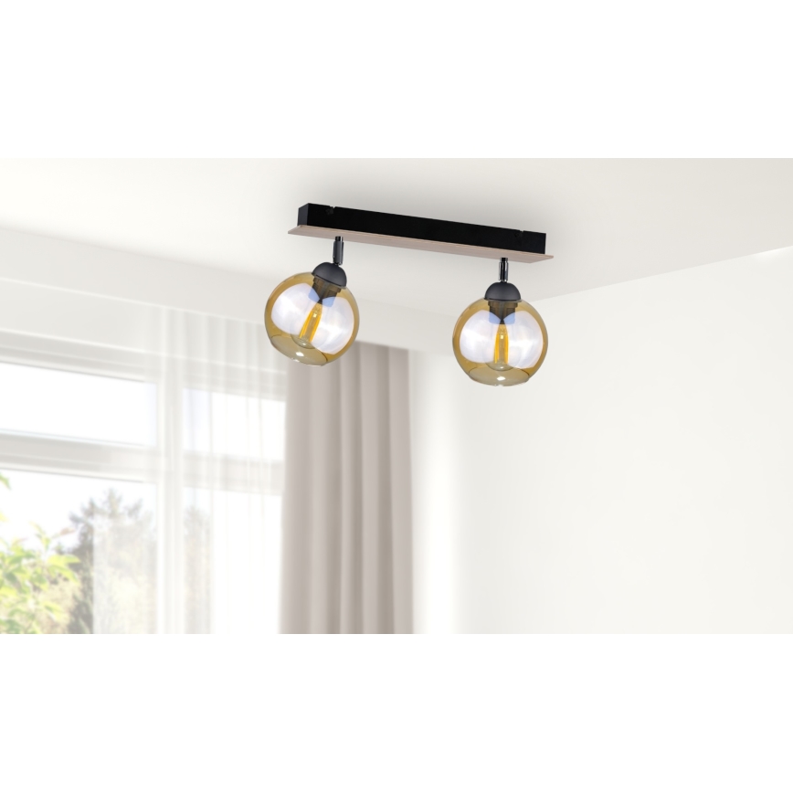 Точечный светильник THEA WOOD 2xE27/60W/230V