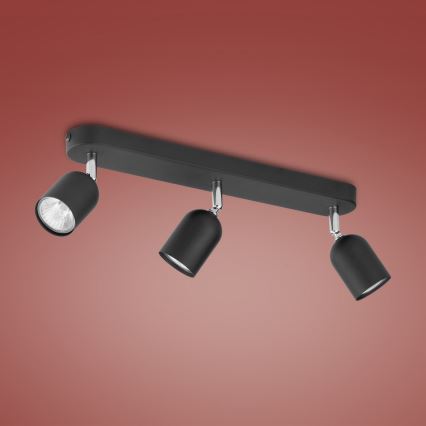 Точечный светильник TOP 3xGU10/10W/230V черный