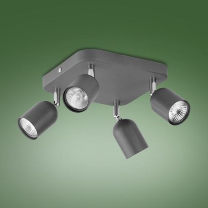 Точечный светильник TOP 4xGU10/10W/230V серая