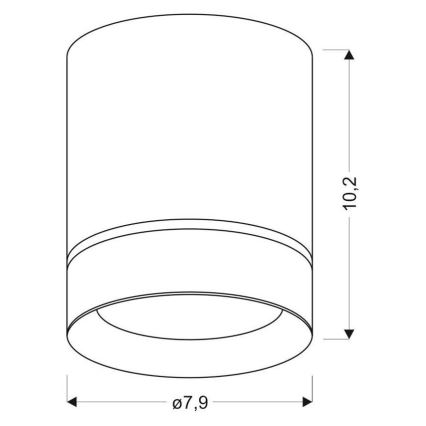 Точечный светильник TUBA 1xGU10/15W/230V черный