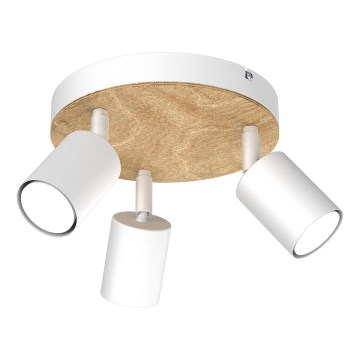 Точечный светильник TULON 3xGU10/8W/230V белый/дуб