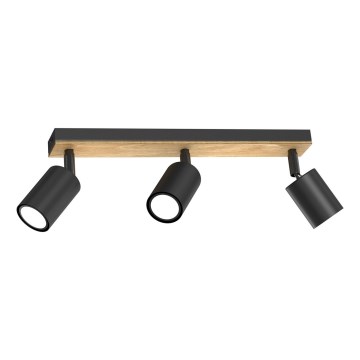 Точечный светильник TULON 3xGU10/8W/230V черный/дуб