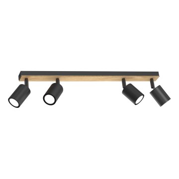 Точечный светильник TULON 4xGU10/8W/230V черный/дуб