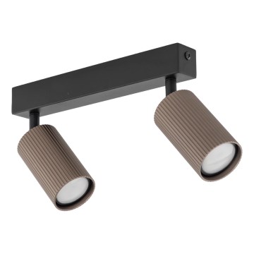 Точечный светильник TUNE 2xGU10/10W/230V чёрный/коричневый