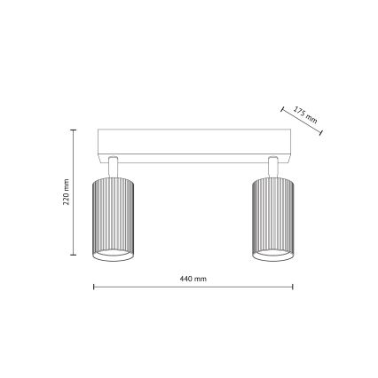 Точечный светильник TUNE 2xGU10/10W/230V чёрный/коричневый