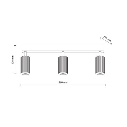 Точечный светильник TUNE 3xGU10/10W/230V черный/коричневый