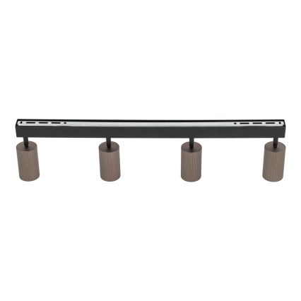 Точечный светильник TUNE 4xGU10/10W/230V чёрный/коричневый