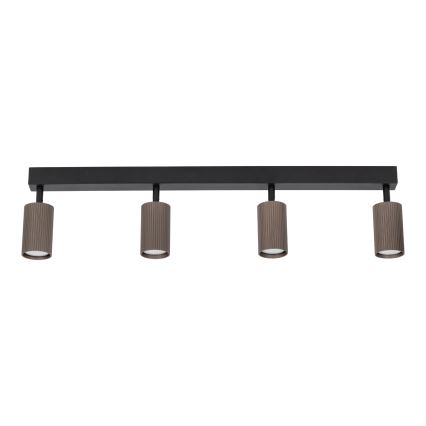 Точечный светильник TUNE 4xGU10/10W/230V чёрный/коричневый