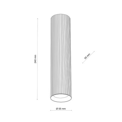 Точечный светильник TUNE L 1xGU10/10Вт/230В 24 см коричневый