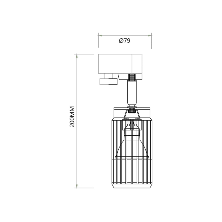 Точечный светильник VERTICAL для трековой системы 1xGU10/8W/230V черный