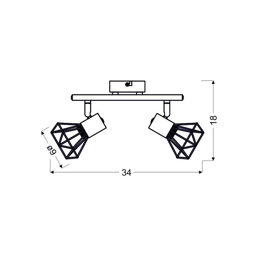 Точечный светильник VERVE 2xE14/40W/230V