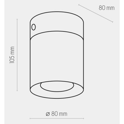 Точечный светильник VICO BLACK 1xGU10/10W/230V